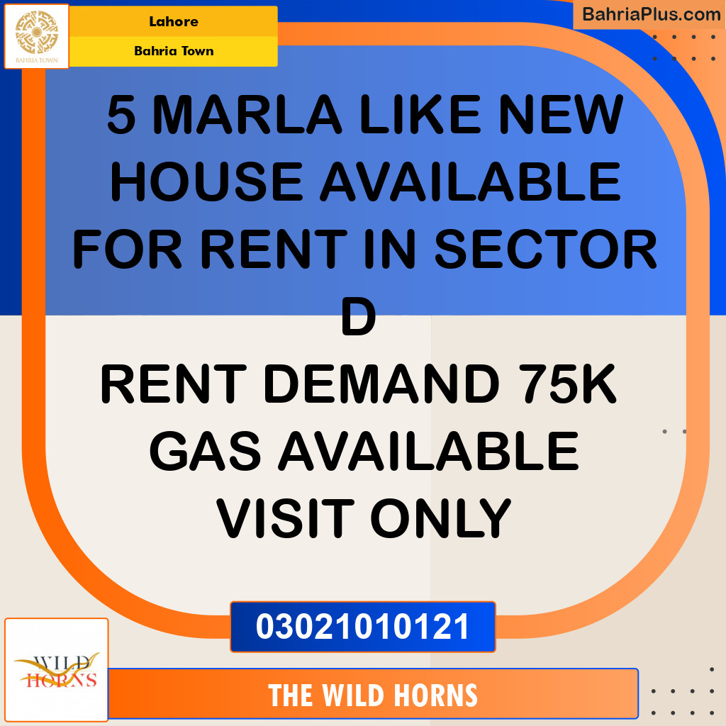 Residential House for Rent in Bahria Town, Lahore - (BP-355143)