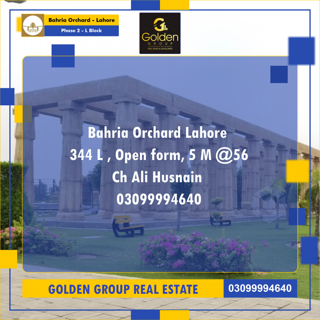 5 Marla Residential Plot for Sale in Phase 2 - L Block -  Bahria Orchard, Lahore - (BP-355204)