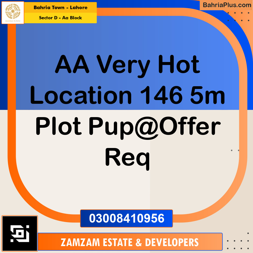 5 Marla Residential Plot for Sale in Sector D - AA Block -  Bahria Town, Lahore - (BP-355230)