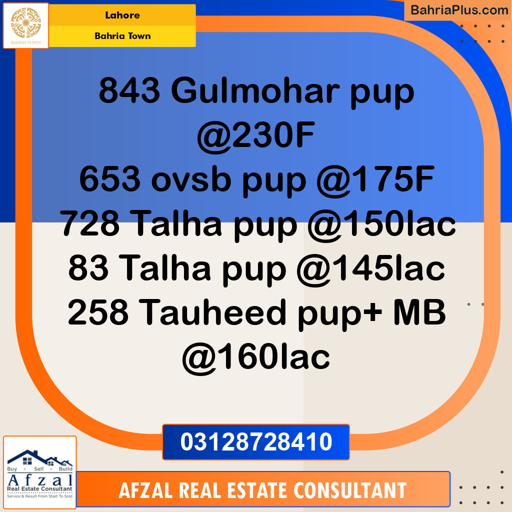 Residential Plot for Sale in Bahria Town, Lahore - (BP-355282)