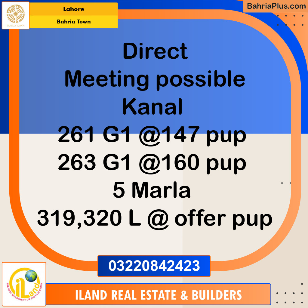 Residential Plot for Sale in Bahria Town, Lahore - (BP-355305)