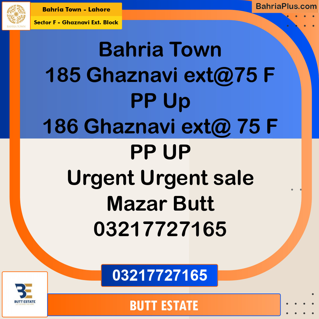 5 Marla Residential Plot for Sale in Sector F - Ghaznavi Ext. Block -  Bahria Town, Lahore - (BP-355309)