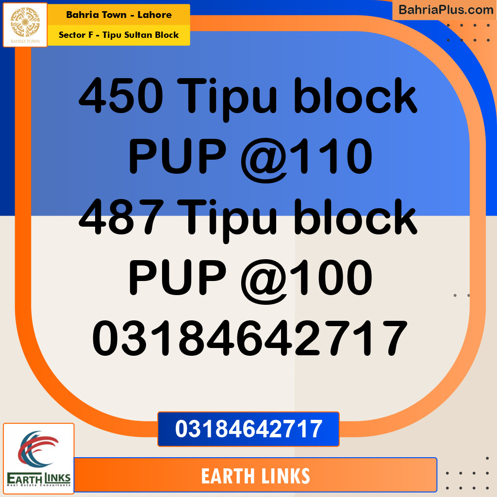 10 Marla Residential Plot for Sale in Sector F - Tipu Sultan Block -  Bahria Town, Lahore - (BP-355434)