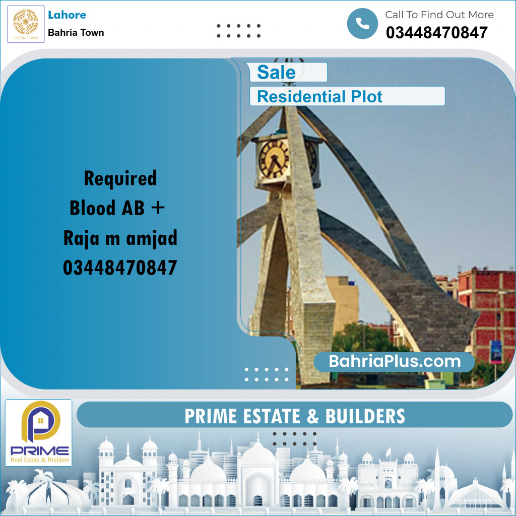 10 Marla Residential Plot for Sale in Bahria Town, Lahore - (BP-355468)