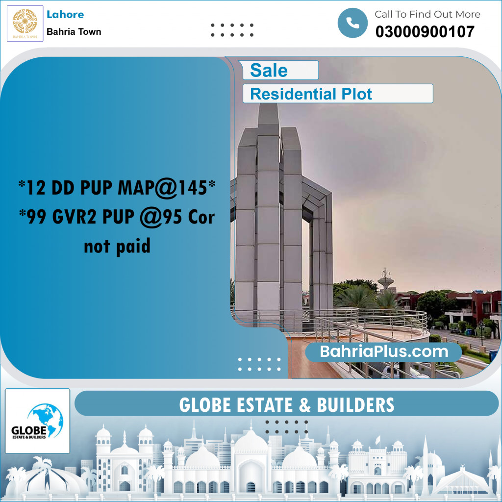 Residential Plot for Sale in Bahria Town, Lahore - (BP-355608)