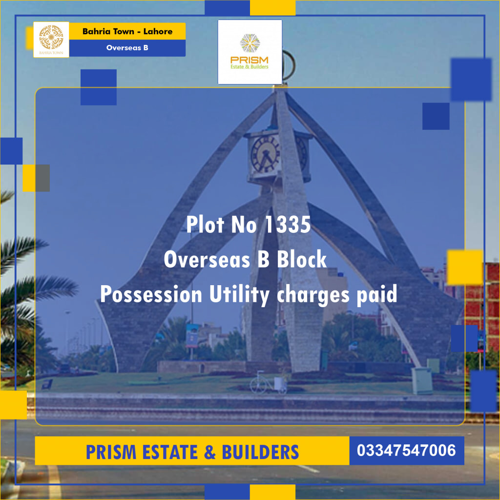 1 Kanal Residential Plot for Sale in Overseas B -  Bahria Town, Lahore - (BP-355659)
