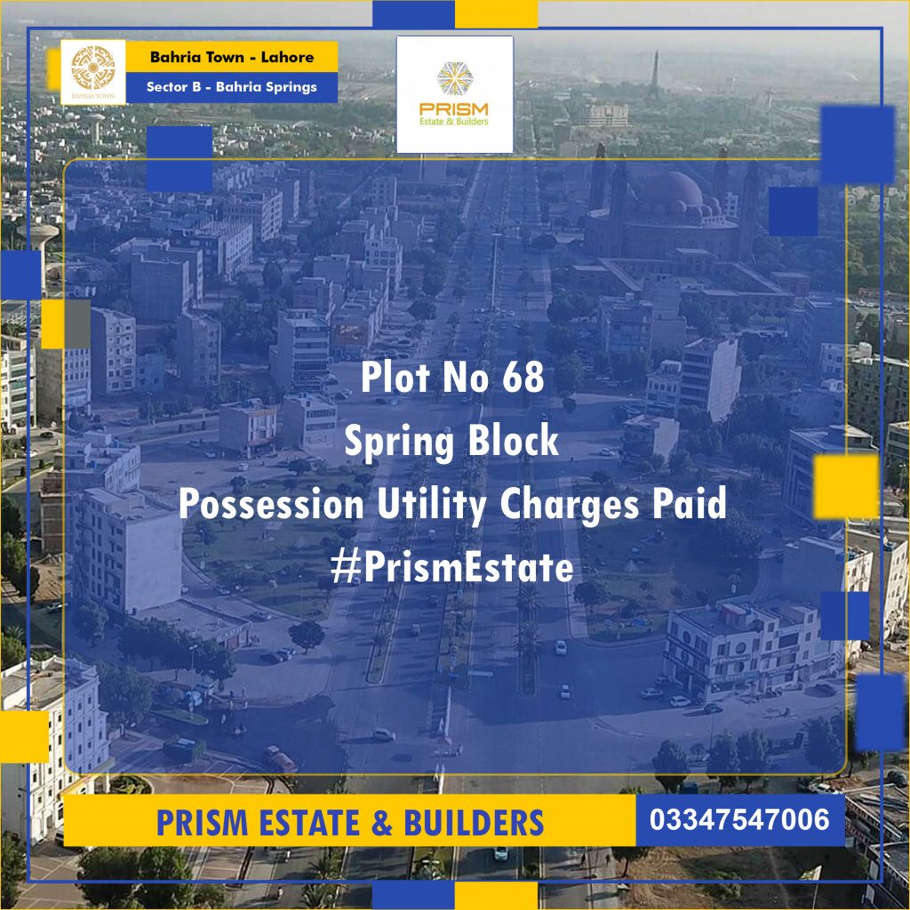 1 Kanal Residential Plot for Sale in Sector B - Bahria Springs -  Bahria Town, Lahore - (BP-355703)