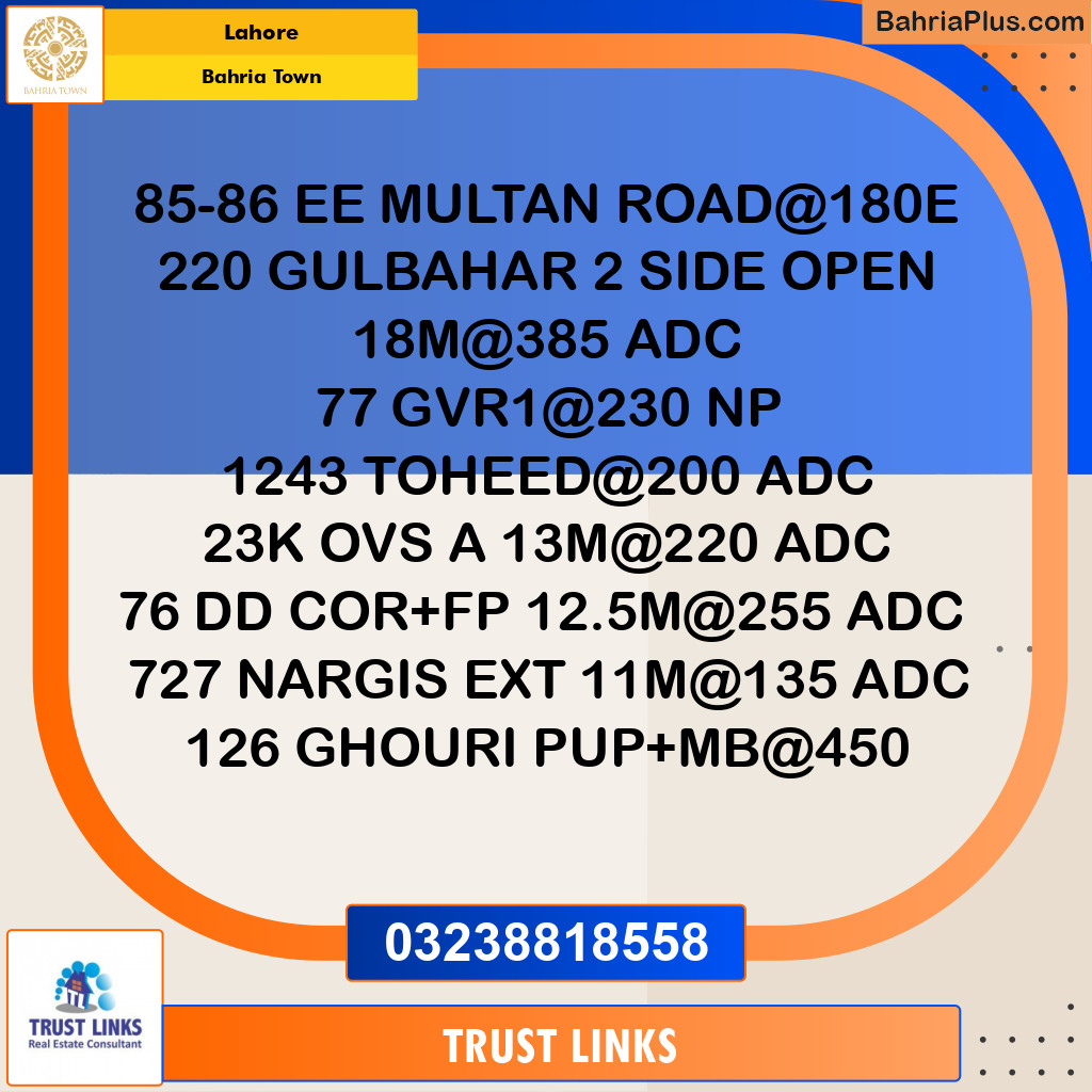 Residential Plot for Sale in Bahria Town, Lahore - (BP-355795)