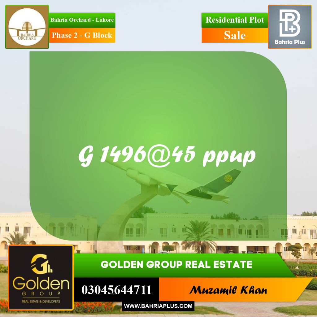 5 Marla Residential Plot for Sale in Phase 2 - G Block -  Bahria Orchard, Lahore - (BP-355815)