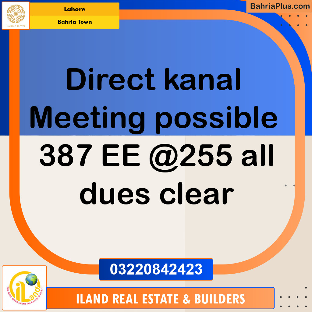 Residential Plot for Sale in Bahria Town, Lahore - (BP-355854)