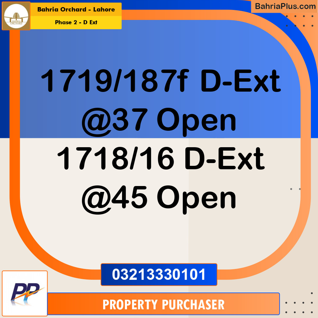 5 Marla Residential Plot for Sale in Phase 2 - D Ext -  Bahria Orchard, Lahore - (BP-355858)