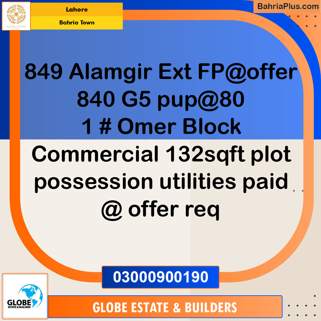 Residential Plot for Sale in Bahria Town, Lahore - (BP-355935)