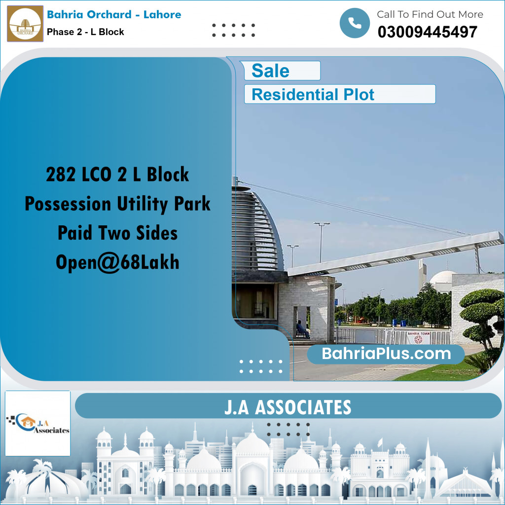 5 Marla Residential Plot for Sale in Phase 2 - L Block -  Bahria Orchard, Lahore - (BP-355951)