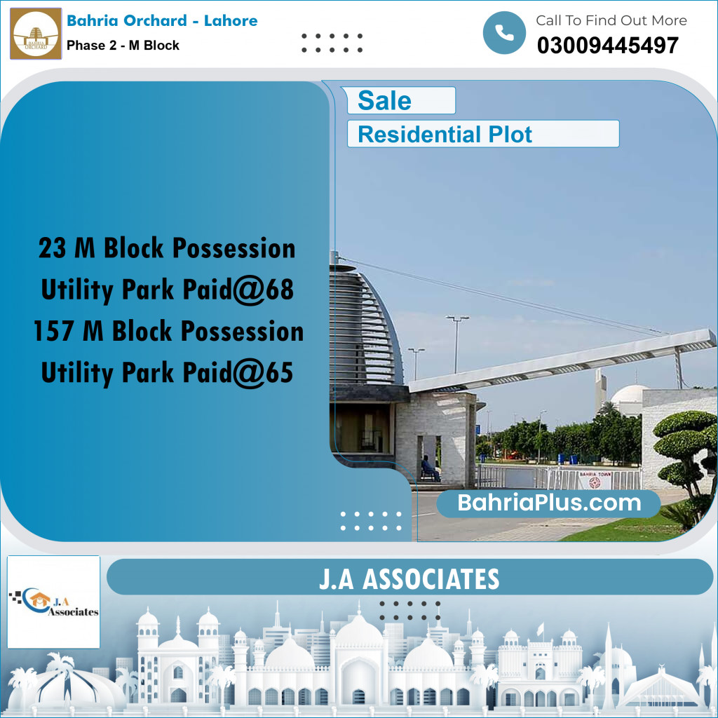 5 Marla Residential Plot for Sale in Phase 2 - M Block -  Bahria Orchard, Lahore - (BP-355956)