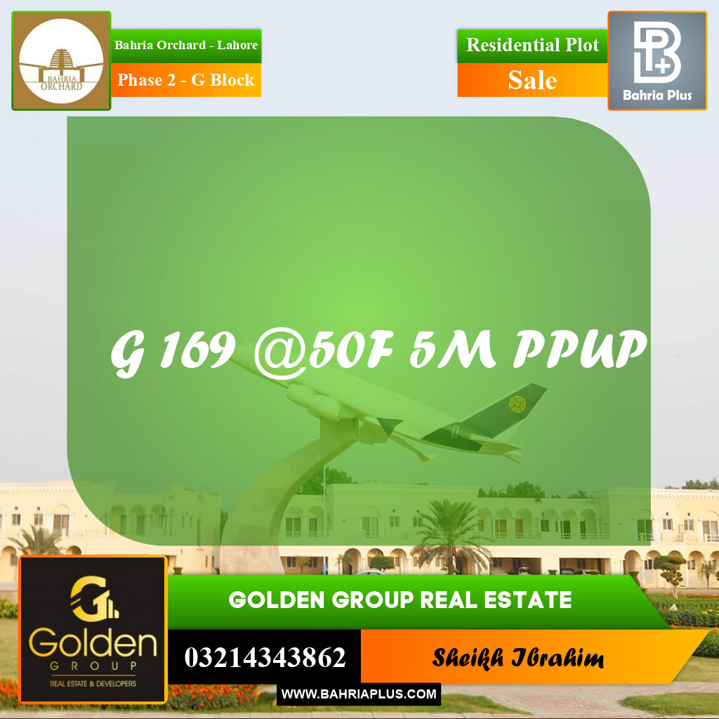 5 Marla Residential Plot for Sale in Phase 2 - G Block -  Bahria Orchard, Lahore - (BP-356067)