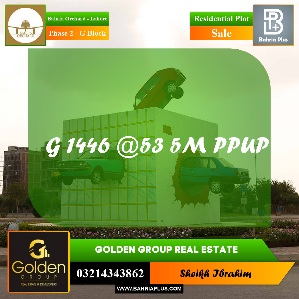5 Marla Residential Plot for Sale in Phase 2 - G Block -  Bahria Orchard, Lahore - (BP-356068)