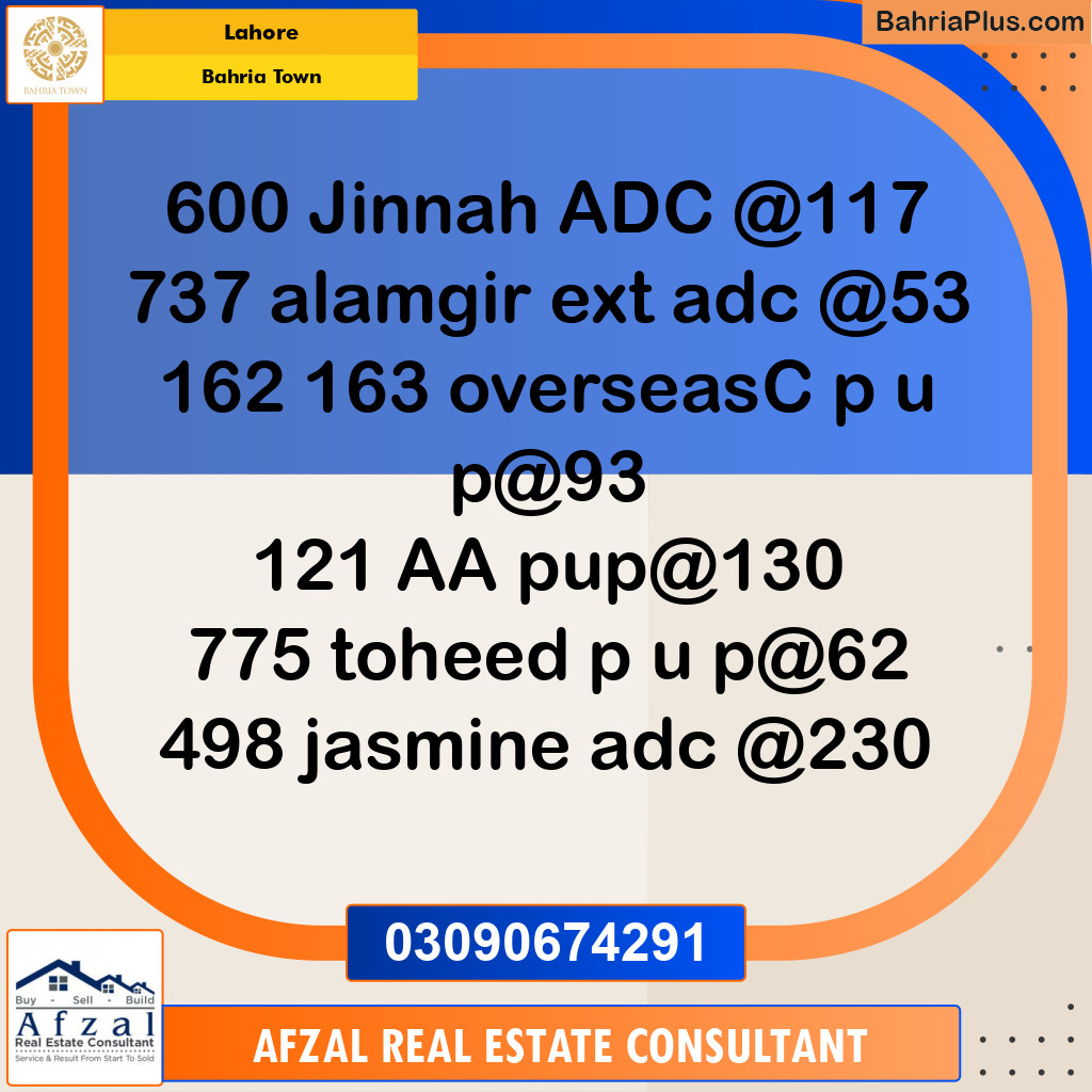 Residential Plot for Sale in Bahria Town, Lahore - (BP-356285)