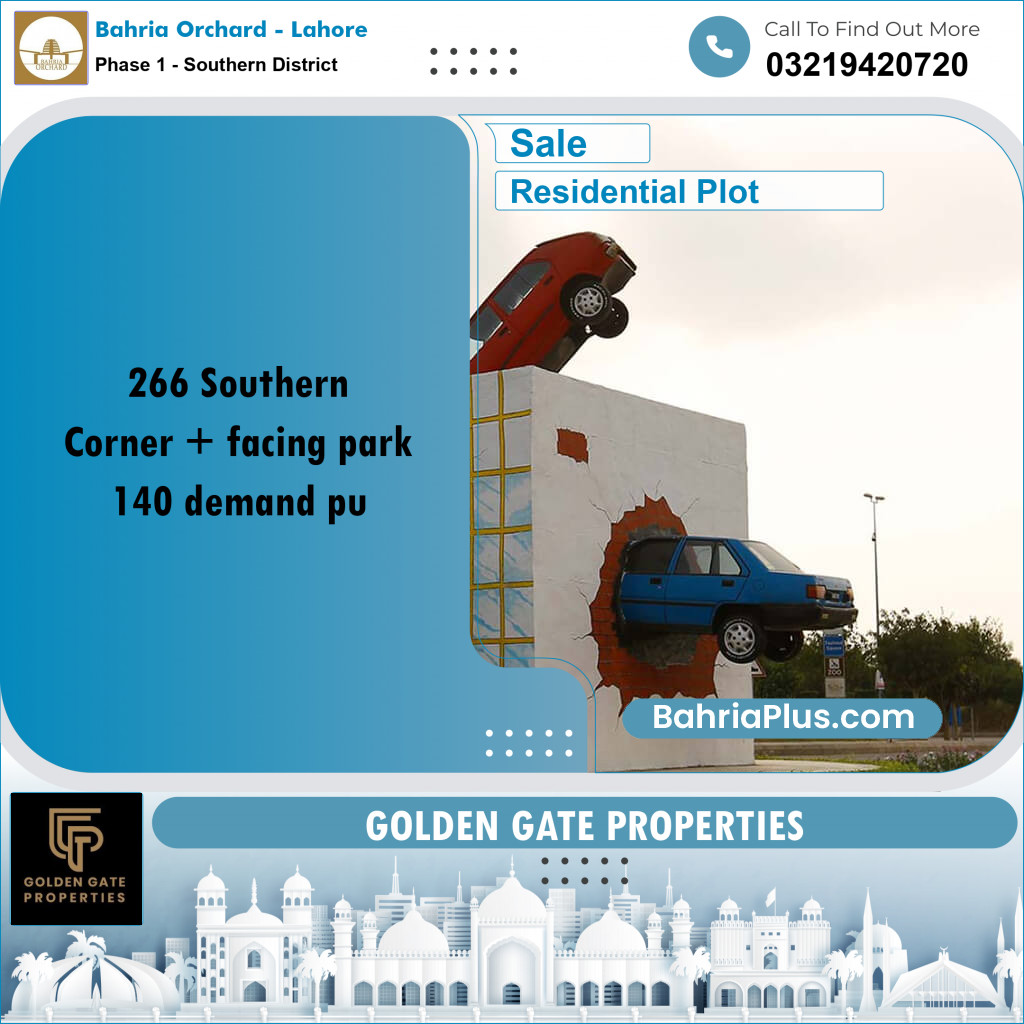 10 Marla Residential Plot for Sale in Phase 1 - Southern District -  Bahria Orchard, Lahore - (BP-356357)