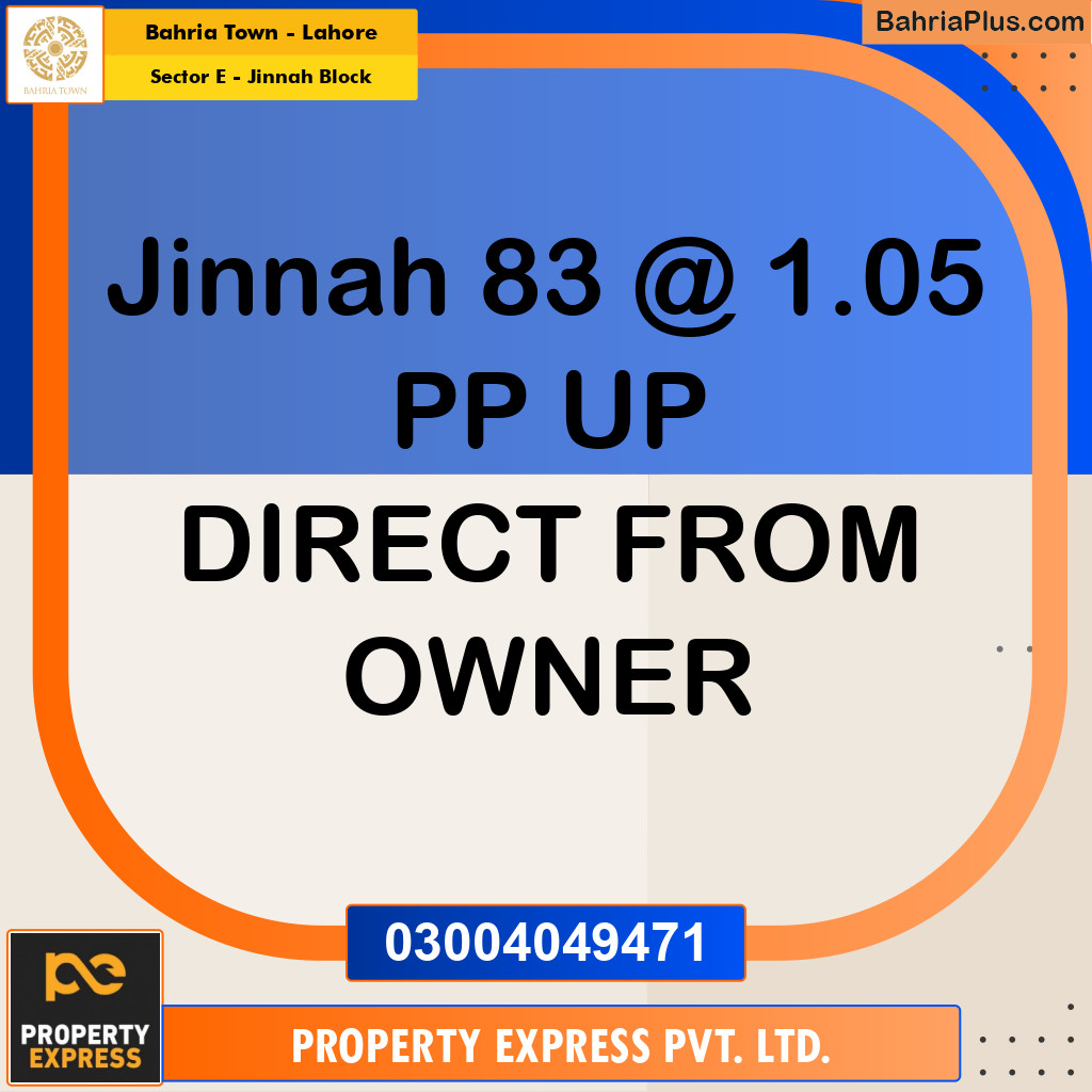 5 Marla Residential Plot for Sale in Sector E - Jinnah Block -  Bahria Town, Lahore - (BP-356363)