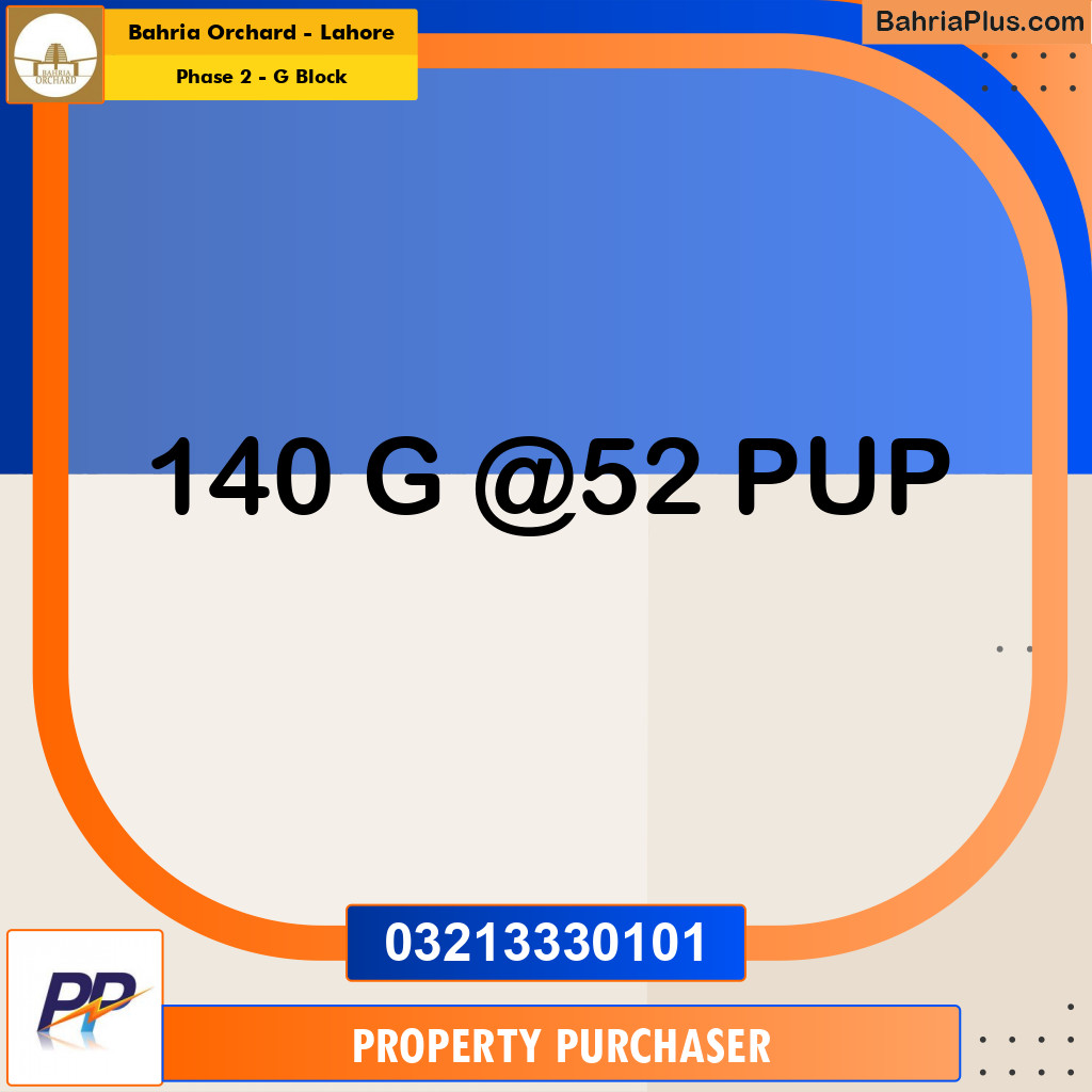 5 Marla Residential Plot for Sale in Phase 2 - G Block -  Bahria Orchard, Lahore - (BP-356417)