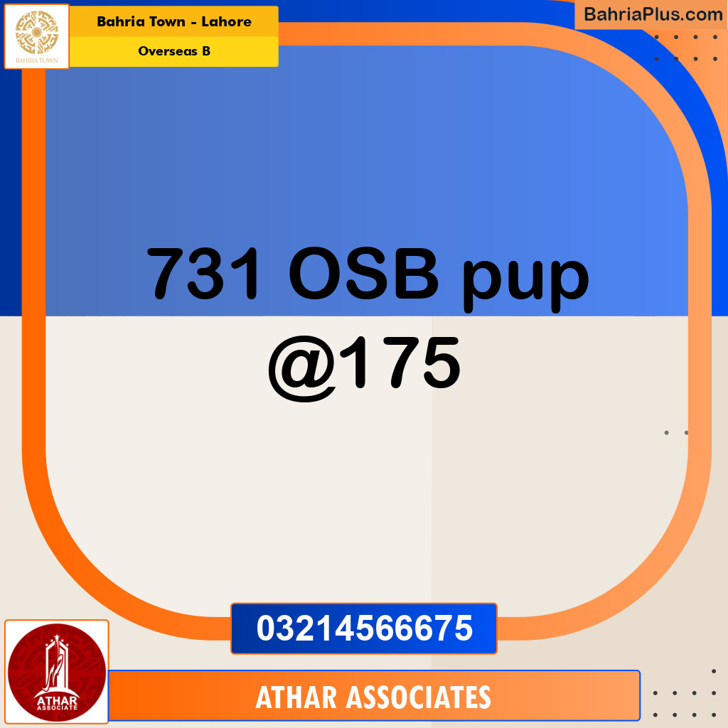 10 Marla Residential Plot for Sale in Overseas B -  Bahria Town, Lahore - (BP-356421)