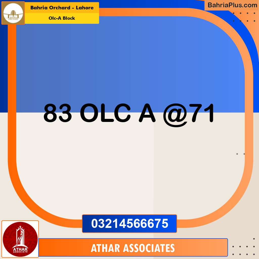 5 Marla Residential Plot for Sale in OLC-A Block -  Bahria Orchard, Lahore - (BP-356426)