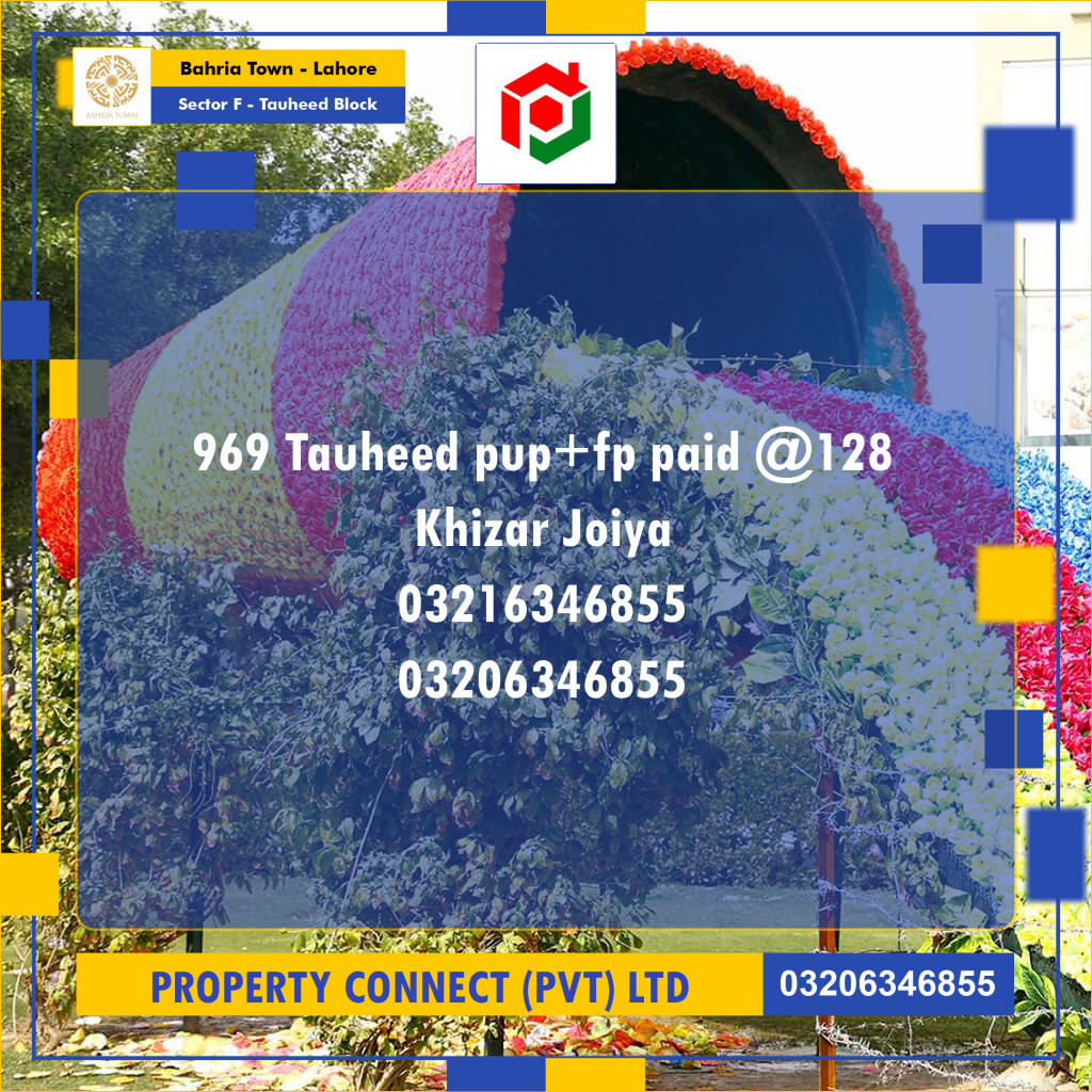 10 Marla Residential Plot for Sale in Sector F - Tauheed Block -  Bahria Town, Lahore - (BP-356438)