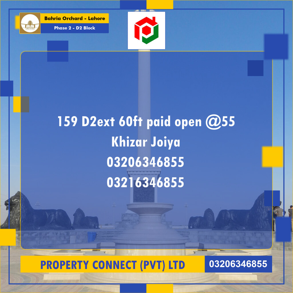 8 Marla Residential Plot for Sale in Phase 2 - D2 Block -  Bahria Orchard, Lahore - (BP-356439)