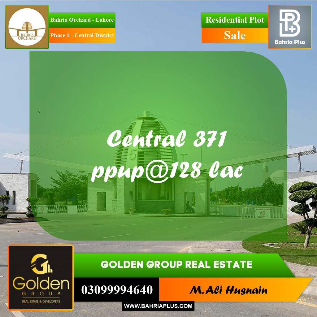 10 Marla Residential Plot for Sale in Phase 1 - Central District -  Bahria Orchard, Lahore - (BP-356567)
