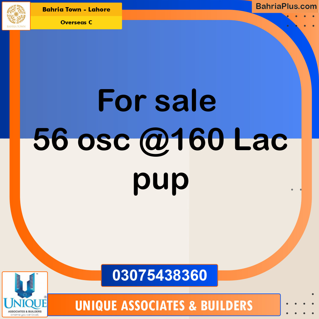 10 Marla Residential Plot for Sale in Overseas C -  Bahria Town, Lahore - (BP-356577)