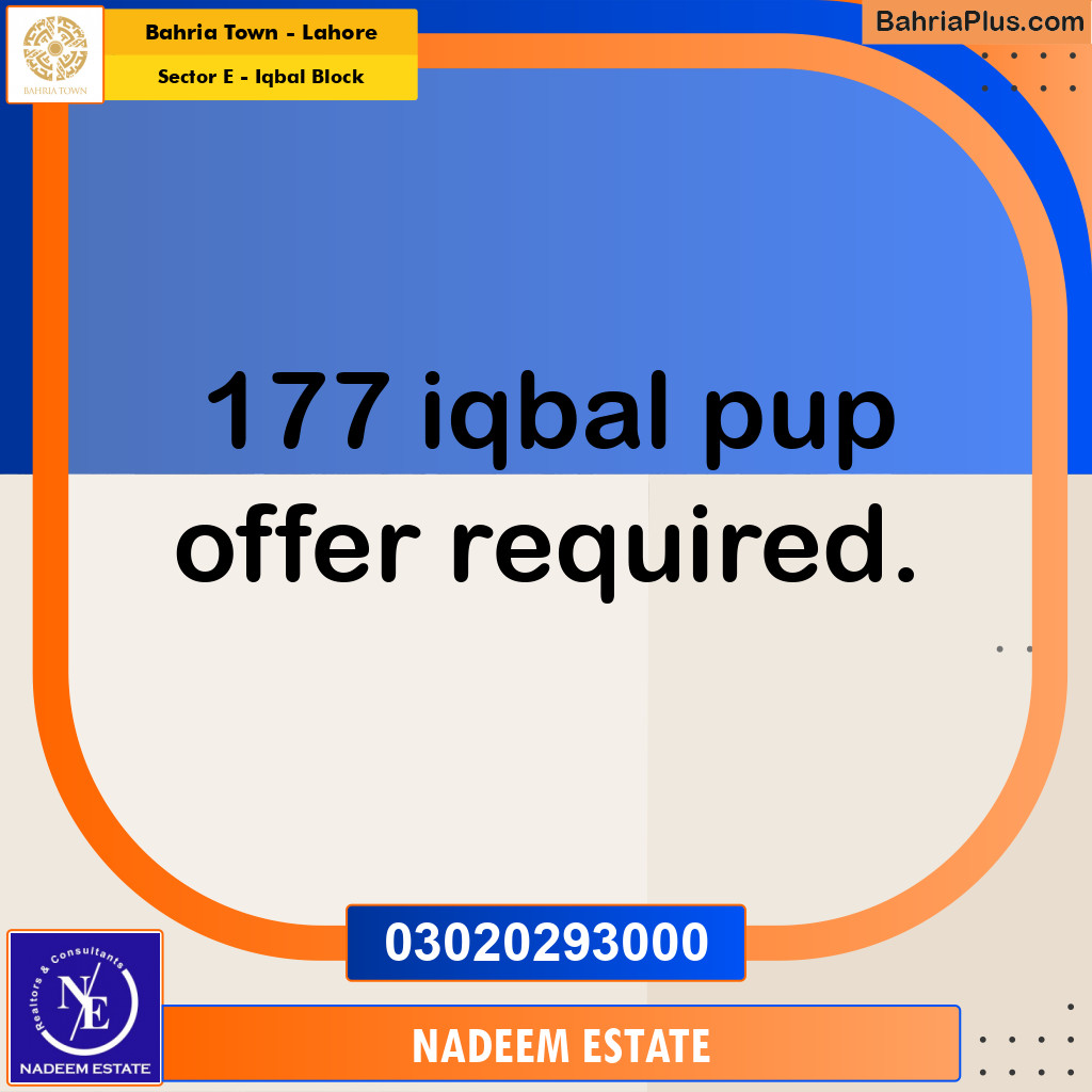 10 Marla Residential Plot for Sale in Sector E - Iqbal Block -  Bahria Town, Lahore - (BP-356607)
