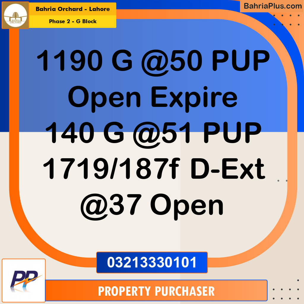 5 Marla Residential Plot for Sale in Phase 2 - G Block -  Bahria Orchard, Lahore - (BP-356608)