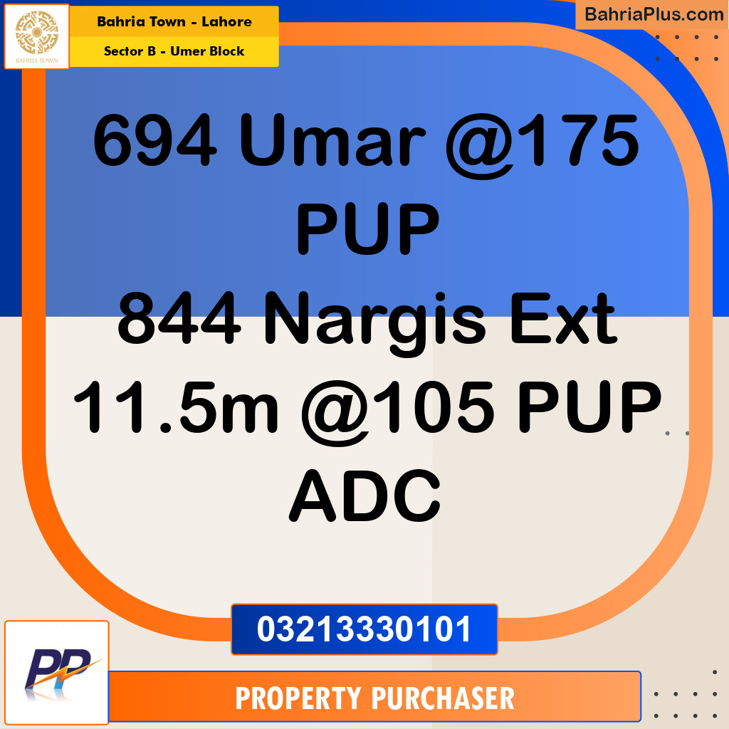 8 Marla Residential Plot for Sale in Sector B - Umer Block -  Bahria Town, Lahore - (BP-356609)