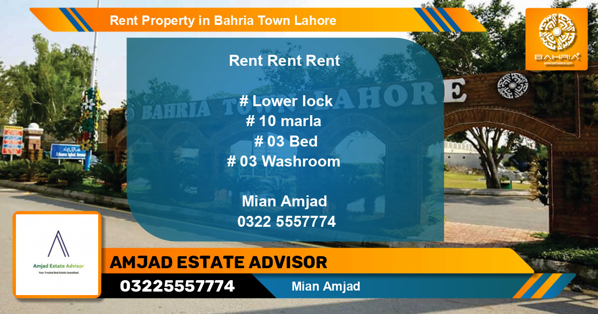 Residential Property for Rent in Bahria Town, Lahore - (BP-35665)