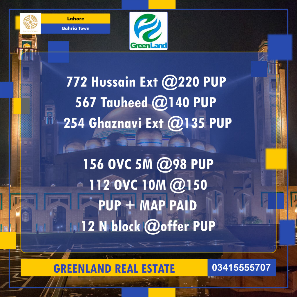 10 Marla Residential Plot for Sale in Bahria Town, Lahore - (BP-356663)