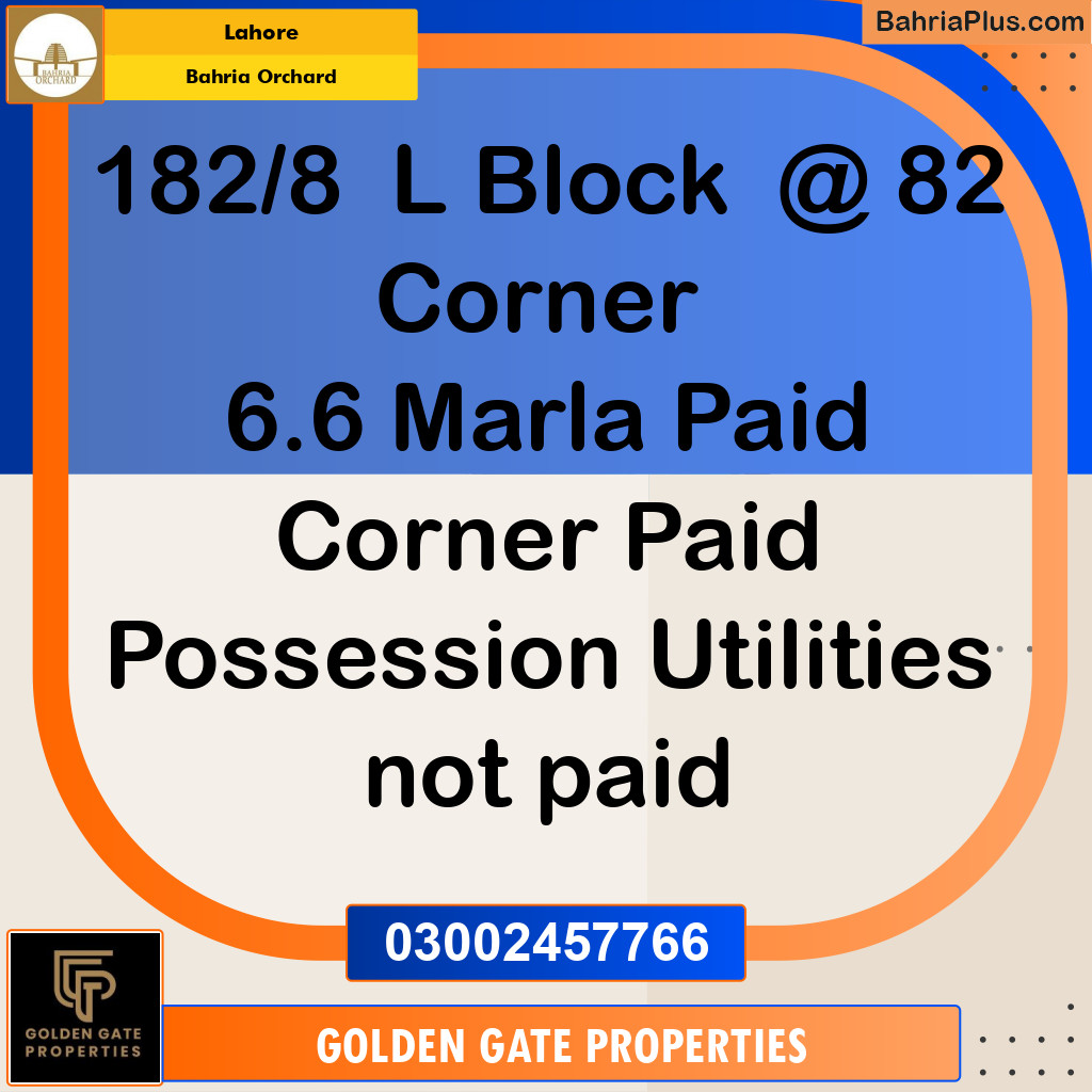 Residential Plot for Sale in Bahria Orchard, Lahore - (BP-356668)