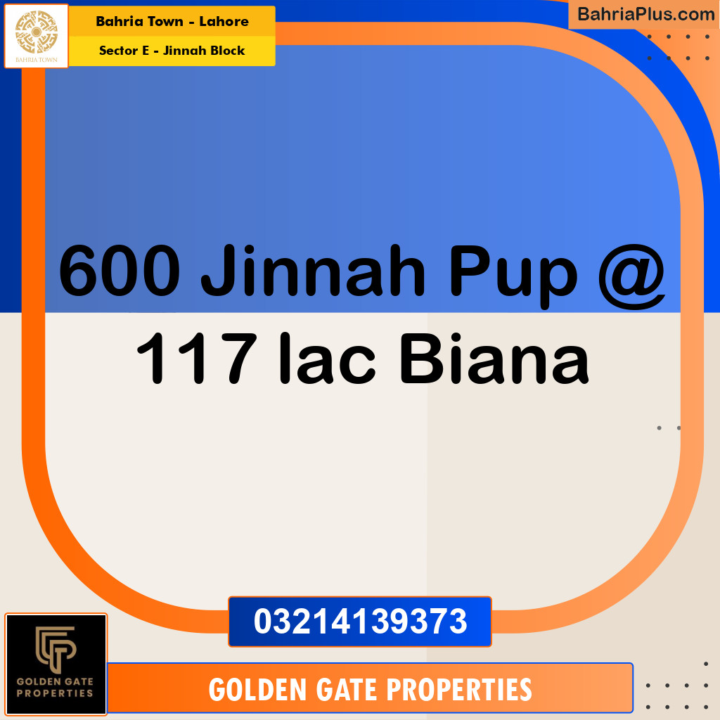 5 Marla Residential Plot for Sale in Sector E - Jinnah Block -  Bahria Town, Lahore - (BP-356671)