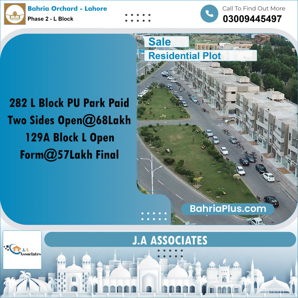 5 Marla Residential Plot for Sale in Phase 2 - L Block -  Bahria Orchard, Lahore - (BP-356763)