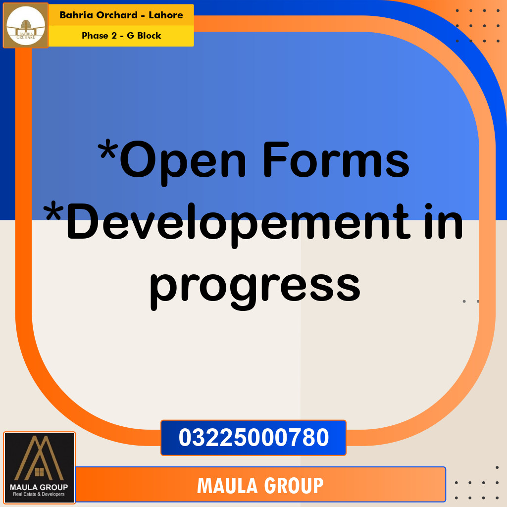 5 Marla Residential Plot for Sale in Phase 2 - G Block -  Bahria Orchard, Lahore - (BP-356826)