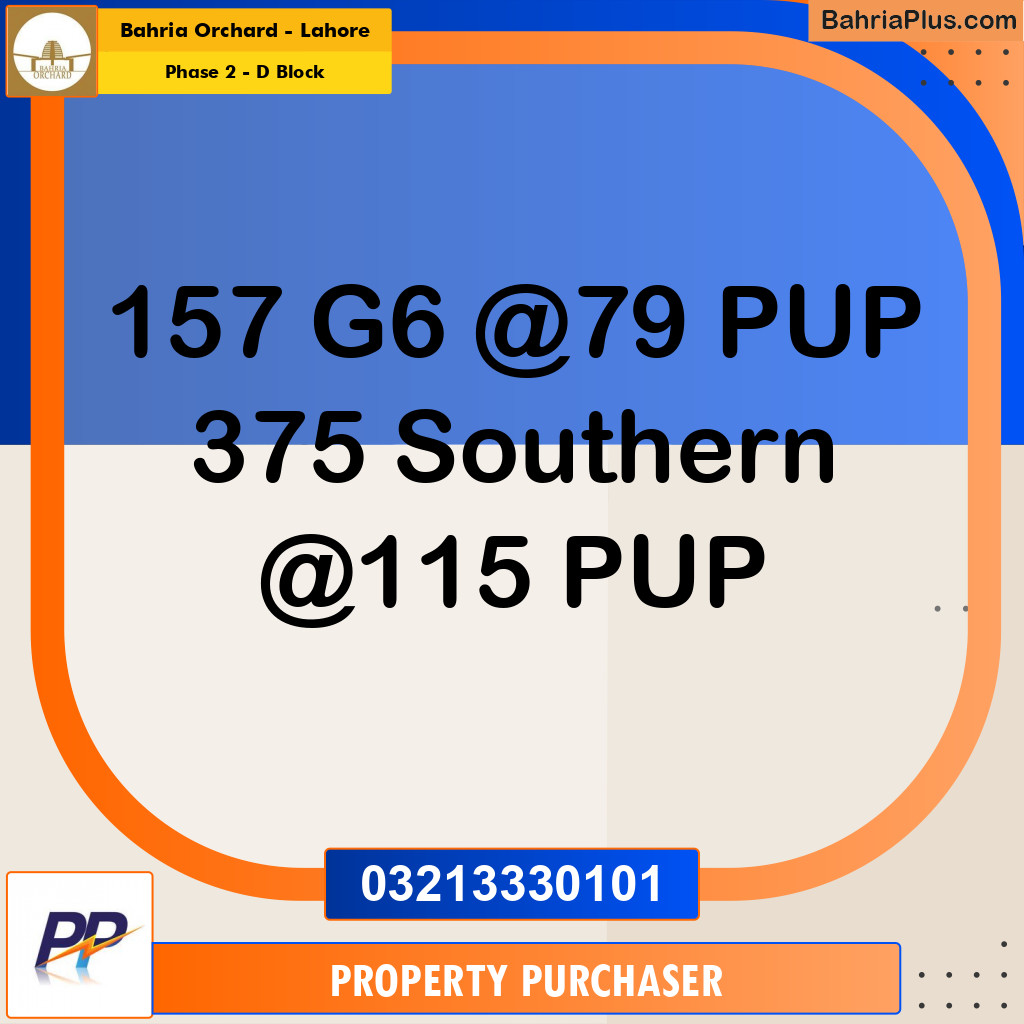 5 Marla Residential Plot for Sale in Phase 2 - D Block -  Bahria Orchard, Lahore - (BP-356873)