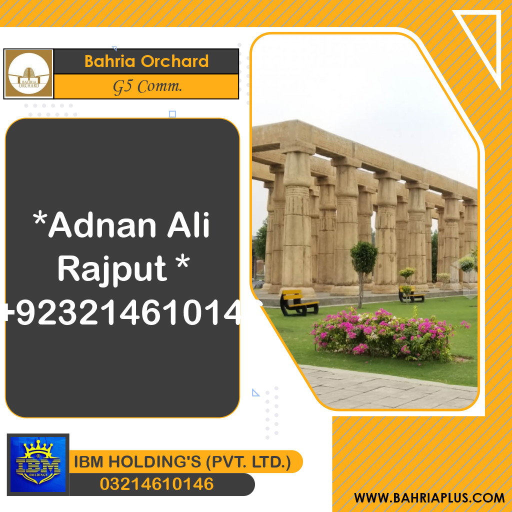10 Marla Residential Plot for Sale in Phase 4 - G5 Commercial -  Bahria Orchard, Lahore - (BP-356898)