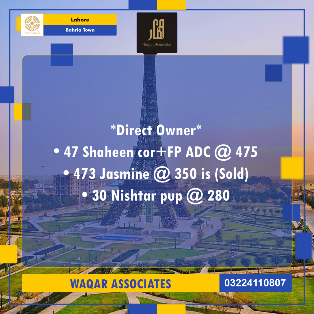 1 Kanal Residential Plot for Sale in Bahria Town, Lahore - (BP-356902)