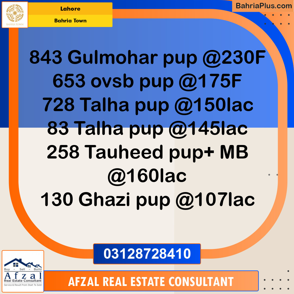 Residential Plot for Sale in Bahria Town, Lahore - (BP-357027)