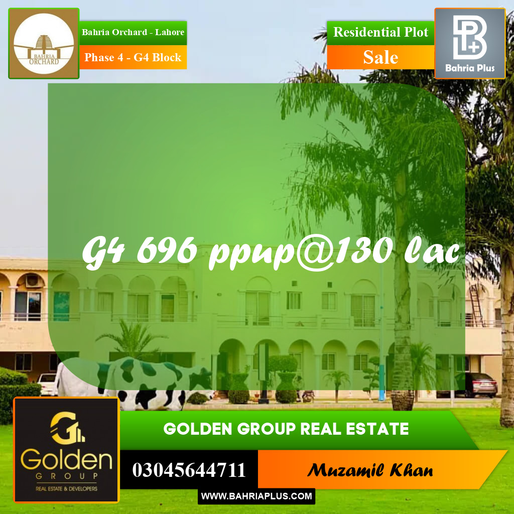 1 Kanal Residential Plot for Sale in Phase 4 - G4 Block -  Bahria Orchard, Lahore - (BP-357163)