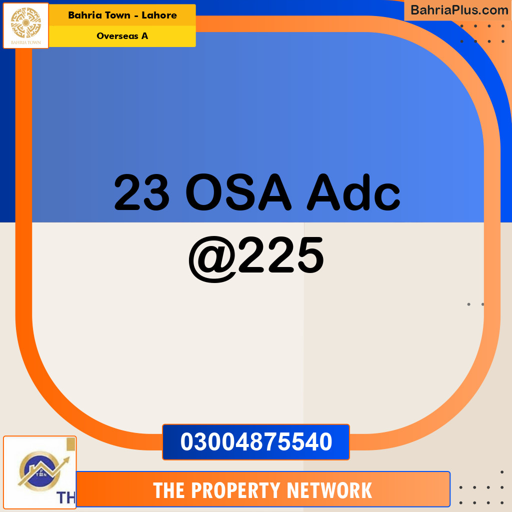 13 Marla Residential Plot for Sale in Overseas A -  Bahria Town, Lahore - (BP-357216)