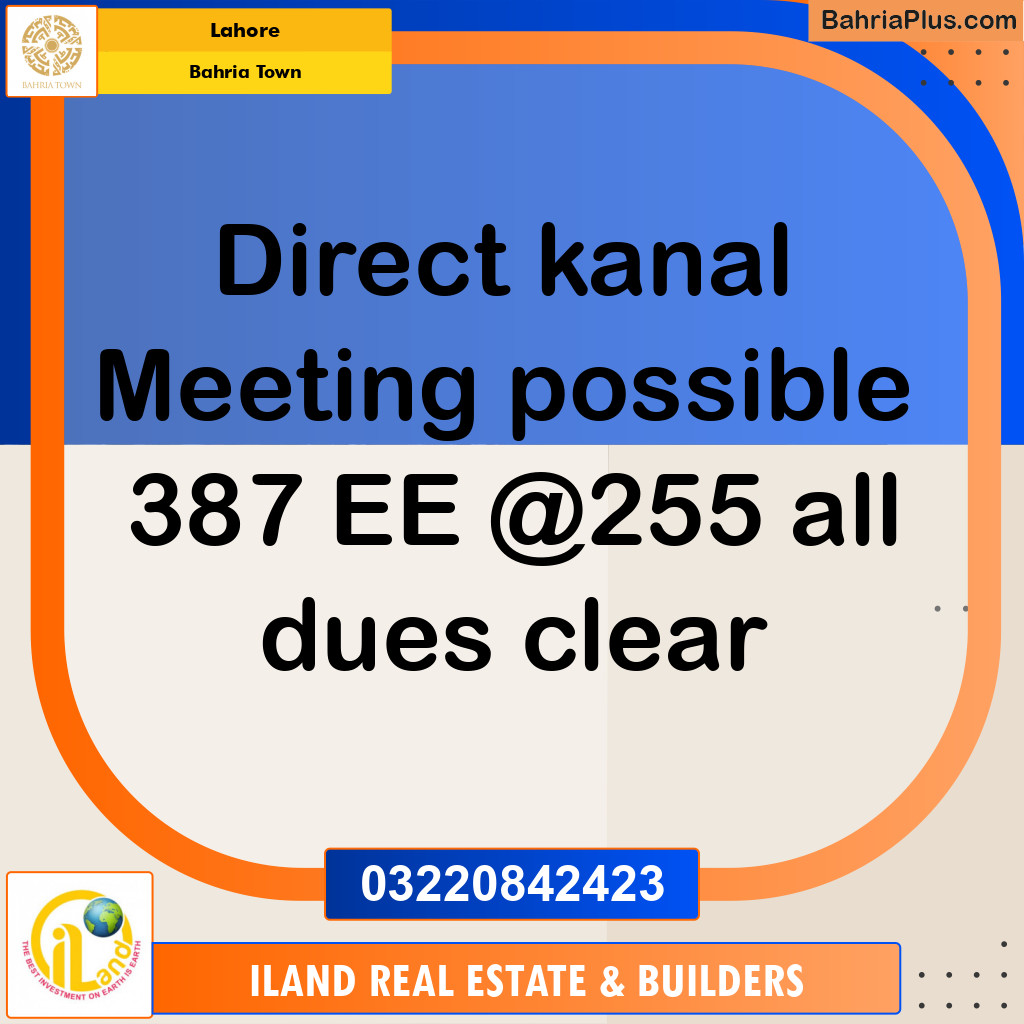 Residential Plot for Sale in Bahria Town, Lahore - (BP-357388)