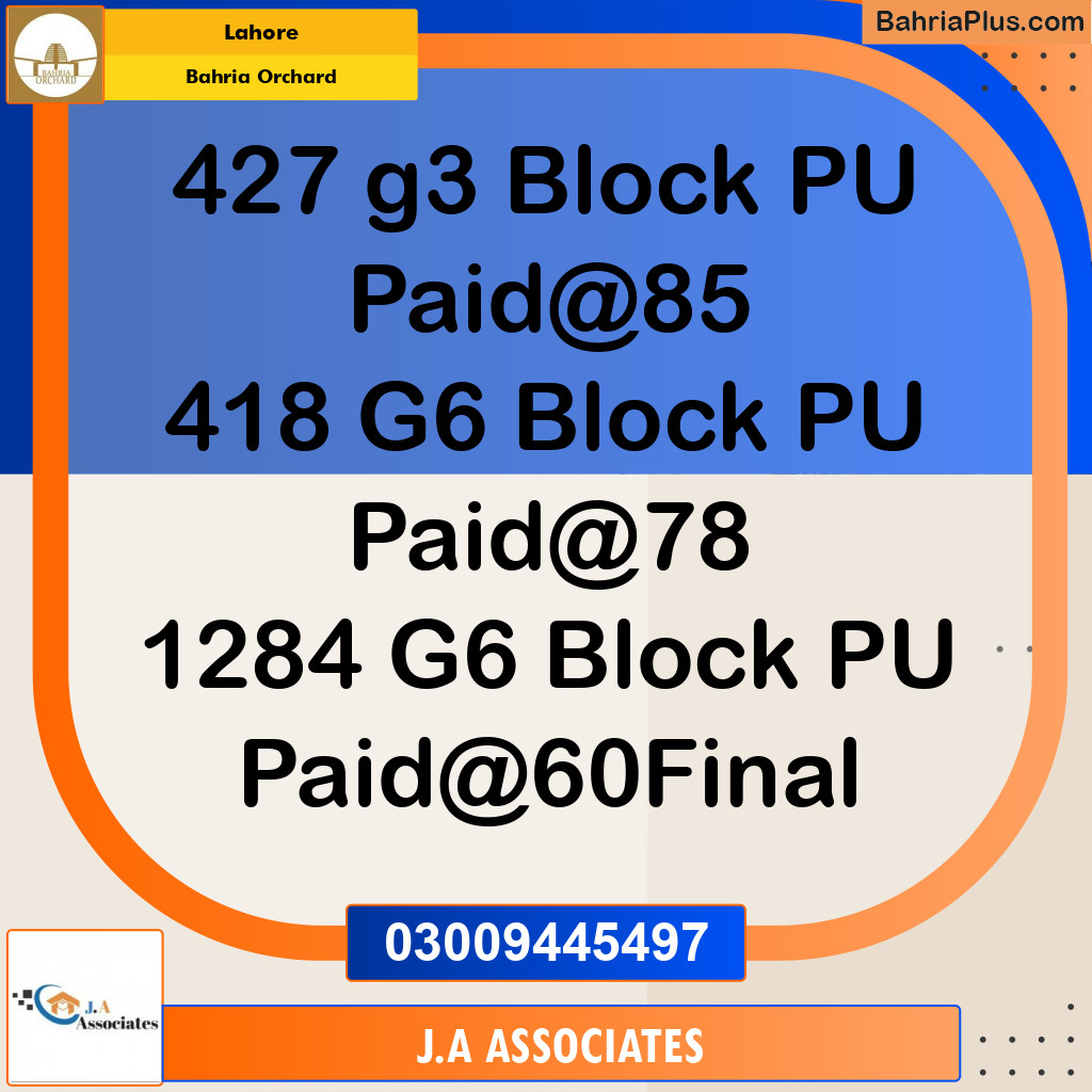 10 Marla Residential Plot for Sale in Bahria Orchard, Lahore - (BP-357415)