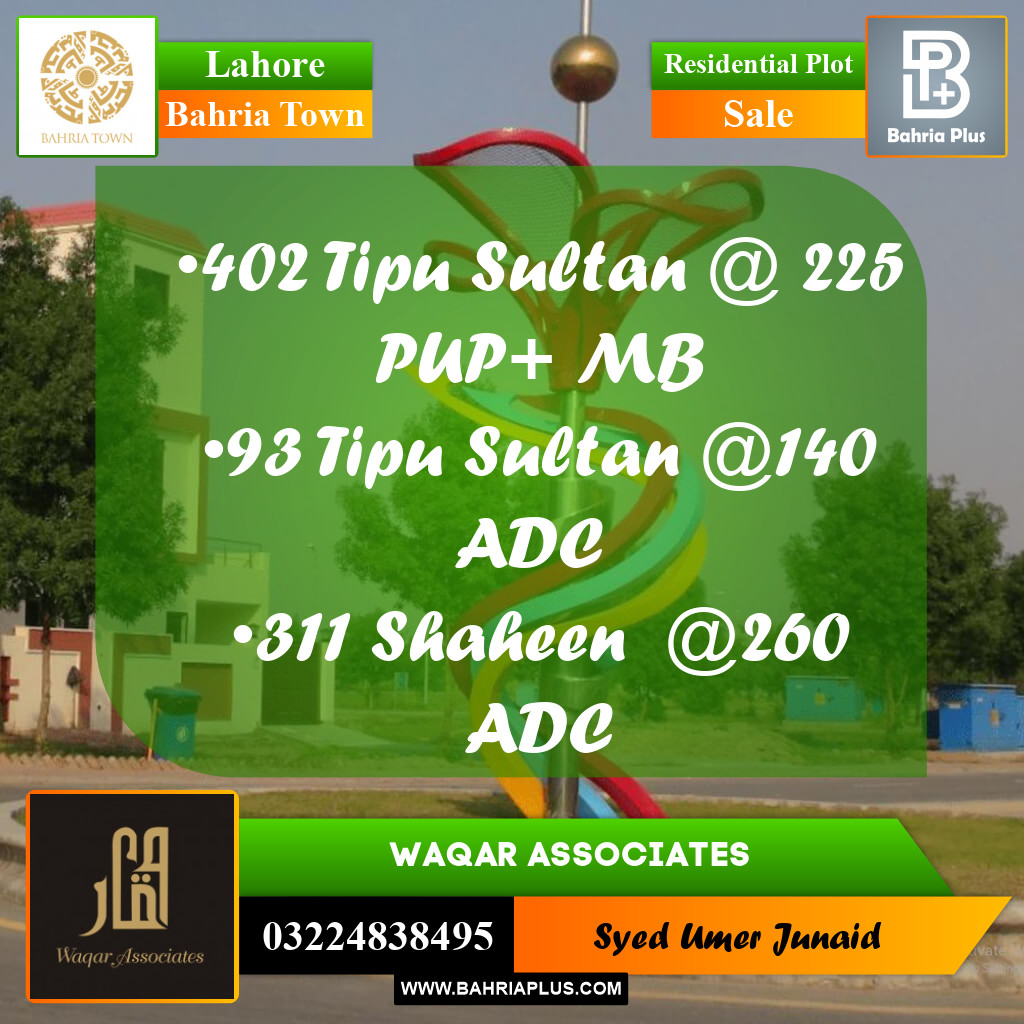 Residential Plot for Sale in Bahria Town, Lahore - (BP-357456)