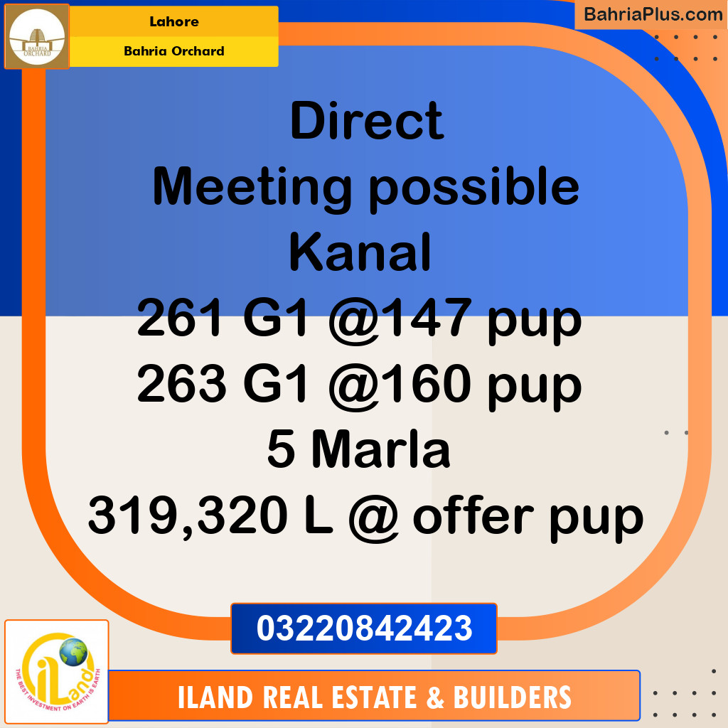 Residential Plot for Sale in Bahria Orchard, Lahore - (BP-357465)