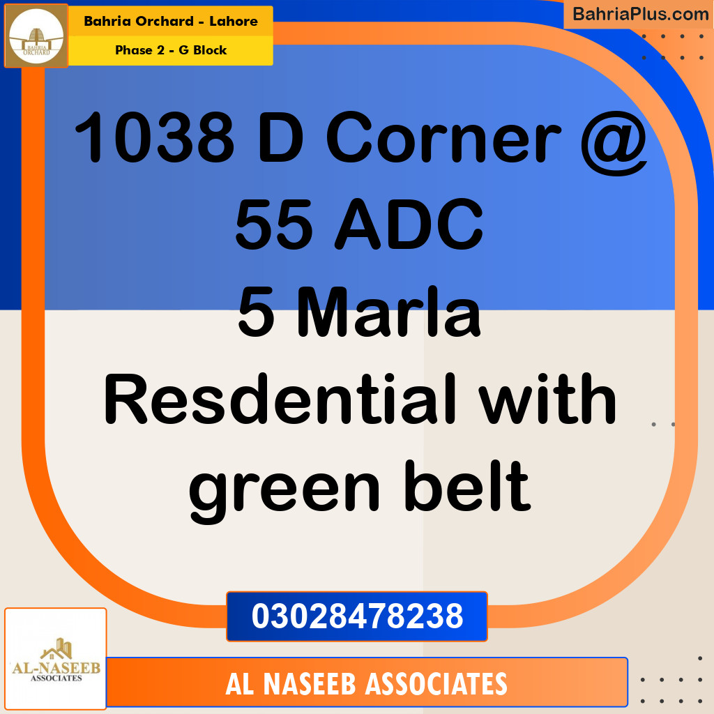 5 Marla Residential Plot for Sale in Phase 2 - G Block -  Bahria Orchard, Lahore - (BP-357493)